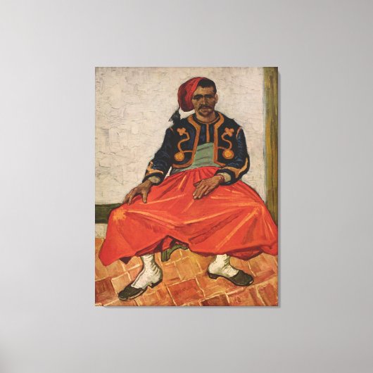 Vincent van Gogh's schilderij "The Zouave" (1888) Canvas Afdruk (Voorkant)