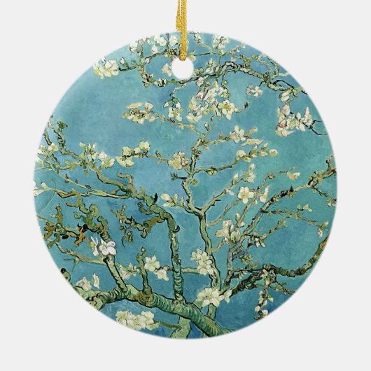 Vincent Van Gogh's  schilderijen met amandelbloem Keramisch Ornament (Achterkant)