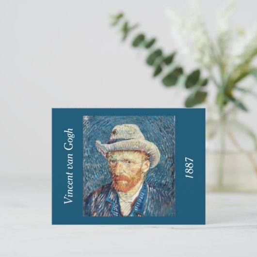Vincent van Gogh's Self-Portret Briefkaart (Staand voorkant)
