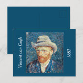 Vincent van Gogh's Self-Portret Briefkaart (Voorkant / Achterkant)