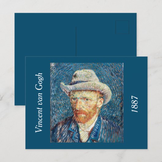 Vincent van Gogh's Self-Portret Briefkaart (Voorkant / Achterkant)