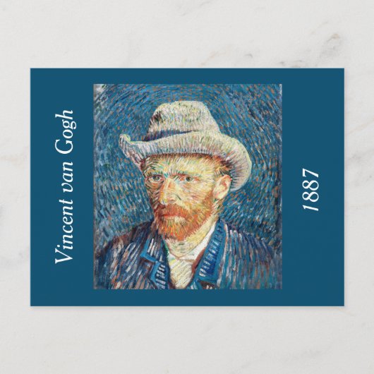 Vincent van Gogh's Self-Portret Briefkaart (Voorkant)