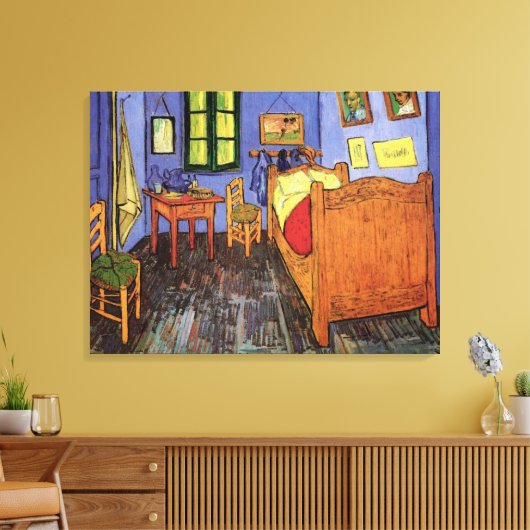 Vincent van Goghs slaapkamer in Arles Canvas Afdruk (Insitu (Woonkamer))