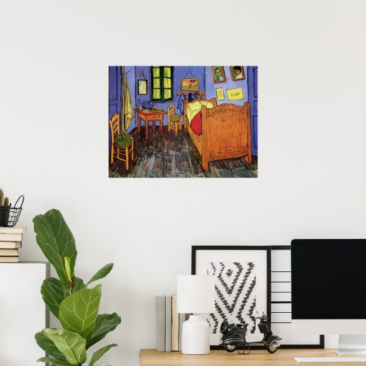 Vincent van Goghs slaapkamer in Arles Poster (Thuiskantoor)