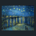 Vincent van Gogh's Starry Night Over the Rhone Poster<br><div class="desc">Vincent van Gogh's Starry Night Over the Rhone (1888)</div>