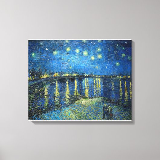 Vincent van Gogh's Sterrennacht Canvas Afdruk (Voorkant)