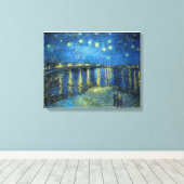 Vincent van Gogh's Sterrennacht Canvas Afdruk (Insitu (Houten vloer))