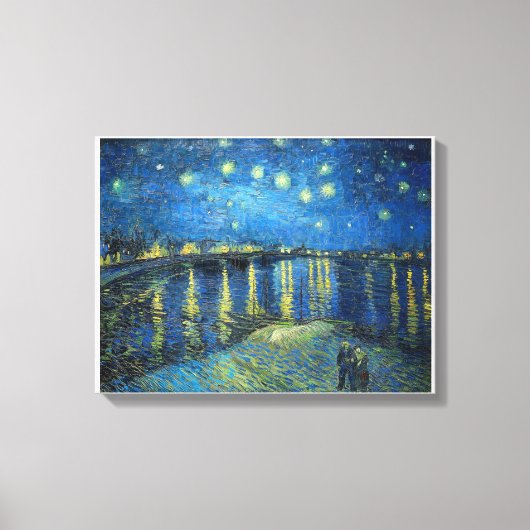 Vincent van Gogh's Sterrennacht Canvas Afdruk (Voorkant)