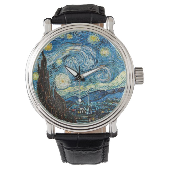 Vincent Van Gogh's Sterrennacht Horloge (Voorkant)