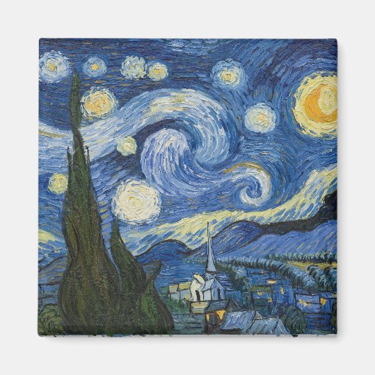 Vincent Van Gogh's Sterrennacht Magneet (Voorkant)
