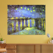 Vincent van Gogh's Sterrennacht over de Rijn Canvas Afdruk (Insitu (Woonkamer))