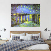 Vincent van Gogh's Sterrennacht over de Rijn Canvas Afdruk (Insitu (Slaapkamer))