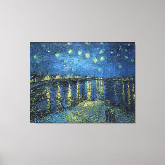 Vincent van Gogh's Sterrennacht over de Rijn Canvas Afdruk (Voorkant)
