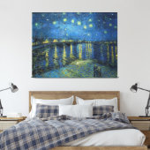 Vincent van Gogh's Sterrennacht over de Rijn Canvas Afdruk (Insitu (Slaapkamer))