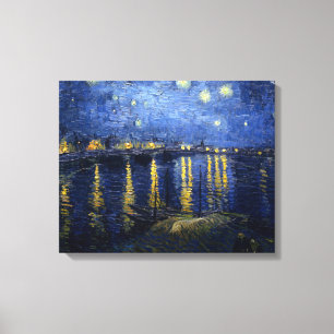 Vincent van Gogh's Sterrennacht over de Rijn Canvas Afdruk