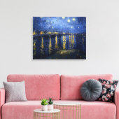 Vincent van Gogh's Sterrennacht over de Rijn Canvas Afdruk (Insitu (Woonkamer))