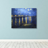 Vincent van Gogh's Sterrennacht over de Rijn Canvas Afdruk (Insitu (Houten vloer))