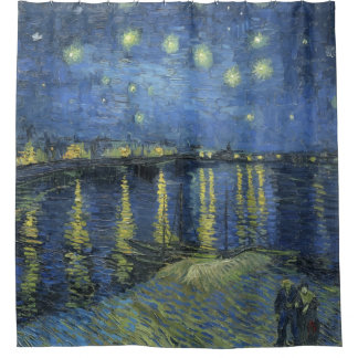 Vincent van Gogh's Sterrennacht over de Rijn Douchegordijn