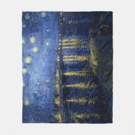 Vincent van Gogh's Sterrennacht over de Rijn Fleece Deken