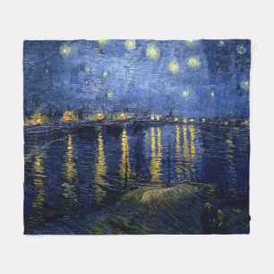 Vincent van Gogh's Sterrennacht over de Rijn Fleece Deken