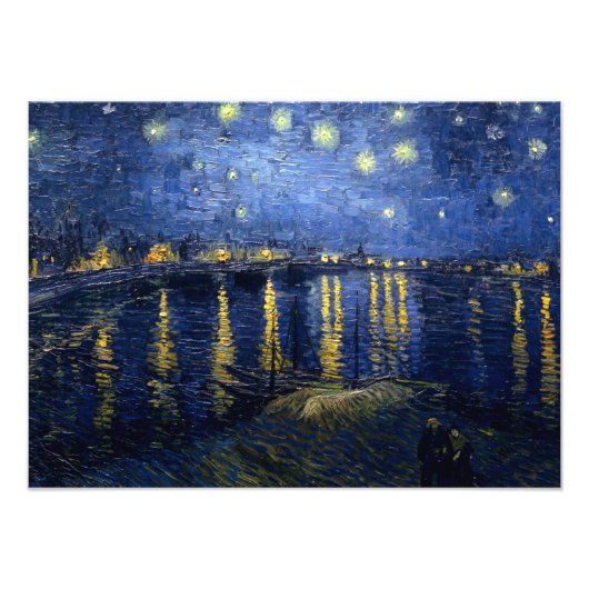 Vincent van Gogh's Sterrennacht over de Rijn Foto Afdruk (Voorkant)