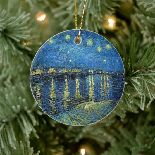 Vincent van Gogh's Sterrennacht over de Rijn Keramisch Ornament (Boom)