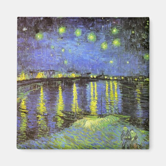 Vincent van Gogh's Sterrennacht over de Rijn Magneet (Voorkant)
