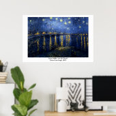 Vincent van Gogh's Sterrennacht over de Rijn Poster (Thuiskantoor)