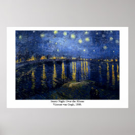 Vincent van Gogh's Sterrennacht over de Rijn Poster