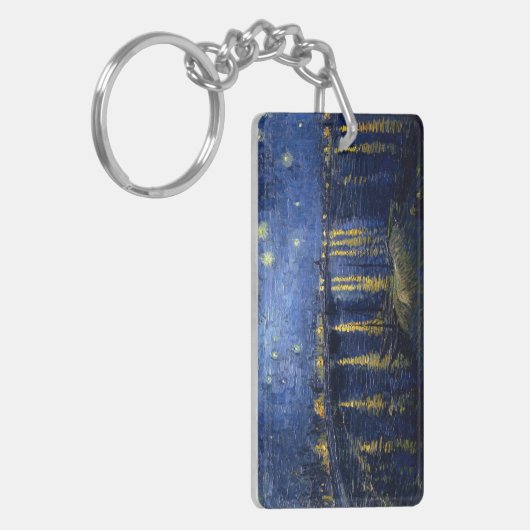 Vincent van Gogh's Sterrennacht over de Rijn Sleutelhanger (Voorkant Links)