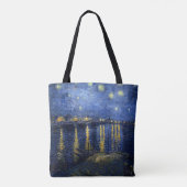 Vincent van Gogh's Sterrennacht over de Rijn Tote Bag (Achterkant)