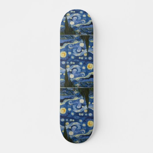 Vincent Van Gogh's Sterrennacht Skateboard (Voorkant)