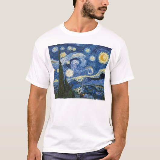 Vincent Van Gogh's Sterrennacht T-shirt (Voorkant)