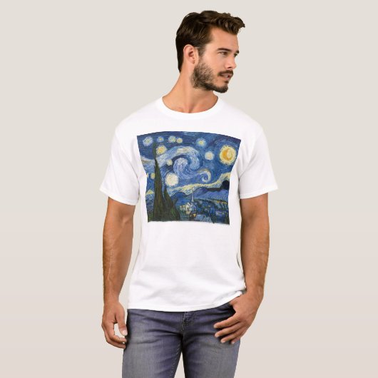 Vincent Van Gogh's Sterrennacht T-shirt (Voorkant volledig)