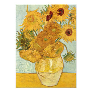 Vincent van Gogh's Stilleben mit 12 Sonnenblumen Foto Afdruk