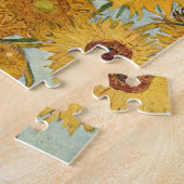 Vincent van Gogh's Stilleben mit 12 Sonnenblumen Legpuzzel (Zijkant)