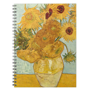 Vincent van Gogh's Stilleben mit 12 Sonnenblumen Notitieboek