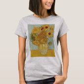 Vincent Van Gogh's Sunflower Art print  Lo T-shirt (Voorkant)
