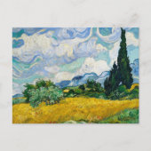 Vincent van Gogh's Tarweveld met Cypressen Post Briefkaart (Voorkant)