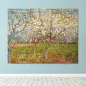 Vincent van Gogh's "The Pink Orchard" (1888) Canvas Afdruk (Insitu (Houten vloer))