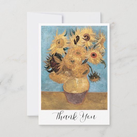 Vincent van Gogh's Vaas met twaalf zonnebloemen (1 Bedankkaart (Voorkant)