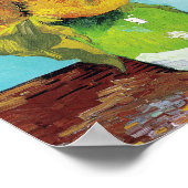 Vincent van Gogh's Vase met drie zonnebloemen Poster (Hoek)