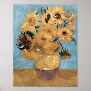 Vincent van Gogh's Vase met twaalf zonnebloemen Poster