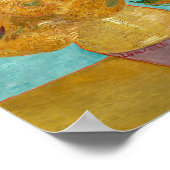 Vincent van Gogh's Vase met twaalf zonnebloemen Poster (Hoek)