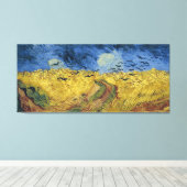 Vincent van Gogh's Wheat Field with Crows (1890) Canvas Afdruk (Insitu (Houten vloer))