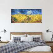 Vincent van Gogh's Wheat Field with Crows (1890) Canvas Afdruk (Insitu (Slaapkamer))