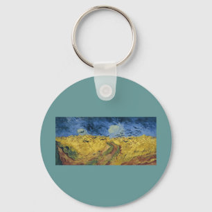 Vincent van Gogh's Wheat Field with Crows (1890) Sleutelhanger