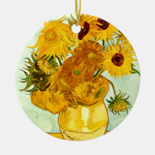 Vincent Van Gogh's Yellow Sunflower Painting 1888 Keramisch Ornament
