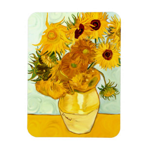 Vincent Van Gogh's Yellow Sunflower Painting 1888 Magneet