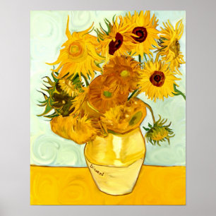 Vincent Van Gogh's Yellow Sunflower Painting 1888 Poster